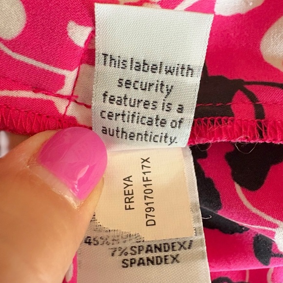 Diane Von Furstenberg Freya Size 0 Pink and Black Floral Silk Dress Tie Waist - Picture 15 of 15